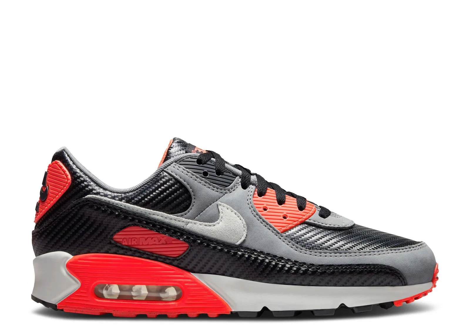 Nike Air Max 90 Premium Carbon Fiber Infrared Airport Run Style Basic
