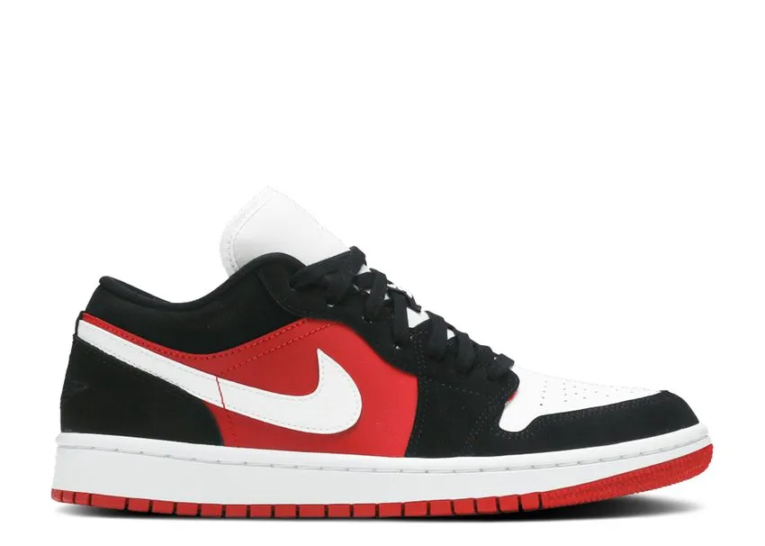 Modern Texture Air Jordan 1 Low Black White Gym Red
