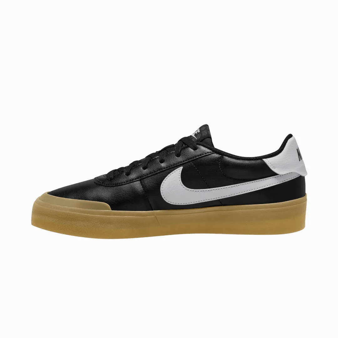 Nike | COURT SHOT { BLACK/WHITE-GUM LIGHT BROWN Comfort Strap Wide Path