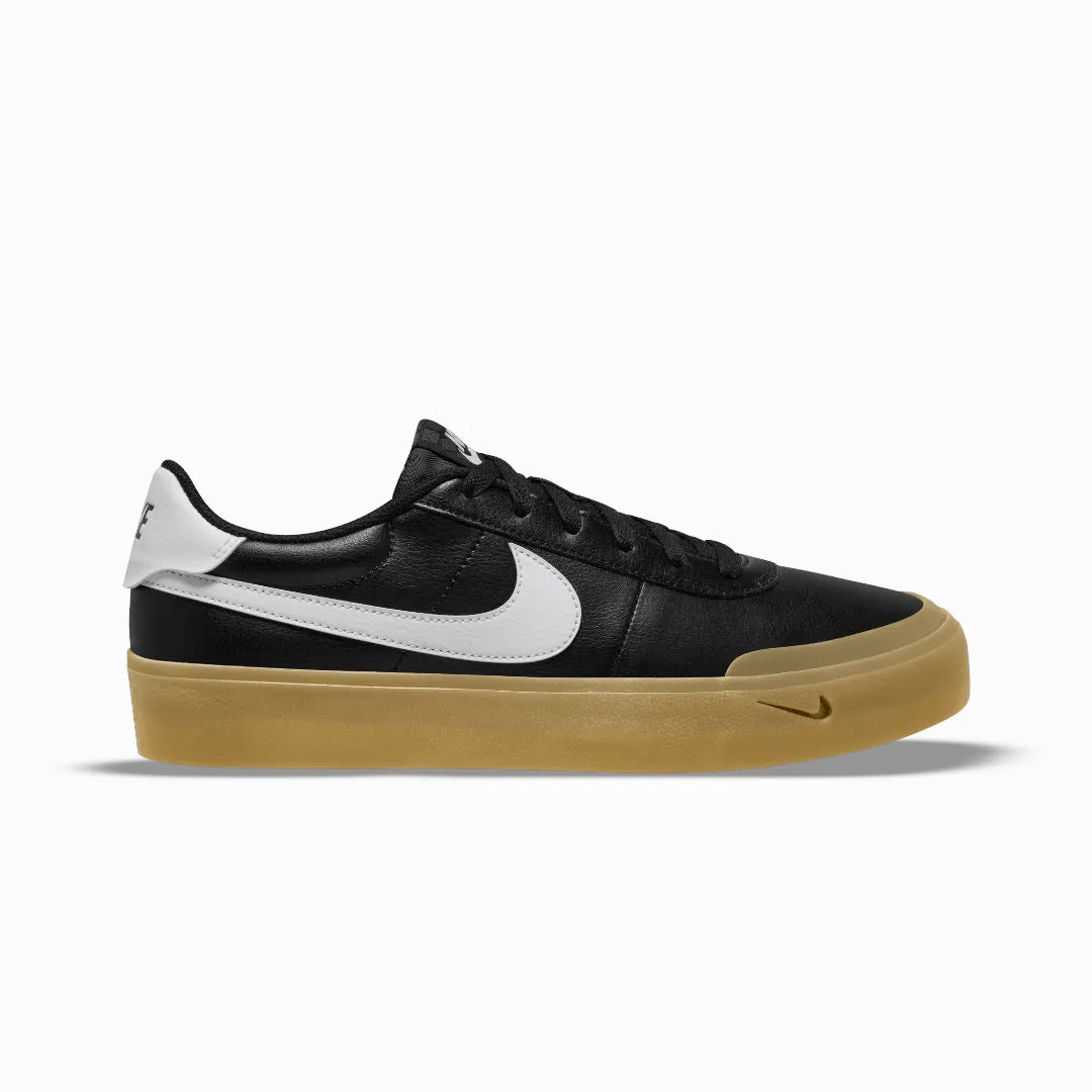 Sky View Quiet Step Nike | COURT SHOT { BLACK/WHITE-GUM LIGHT BROWN