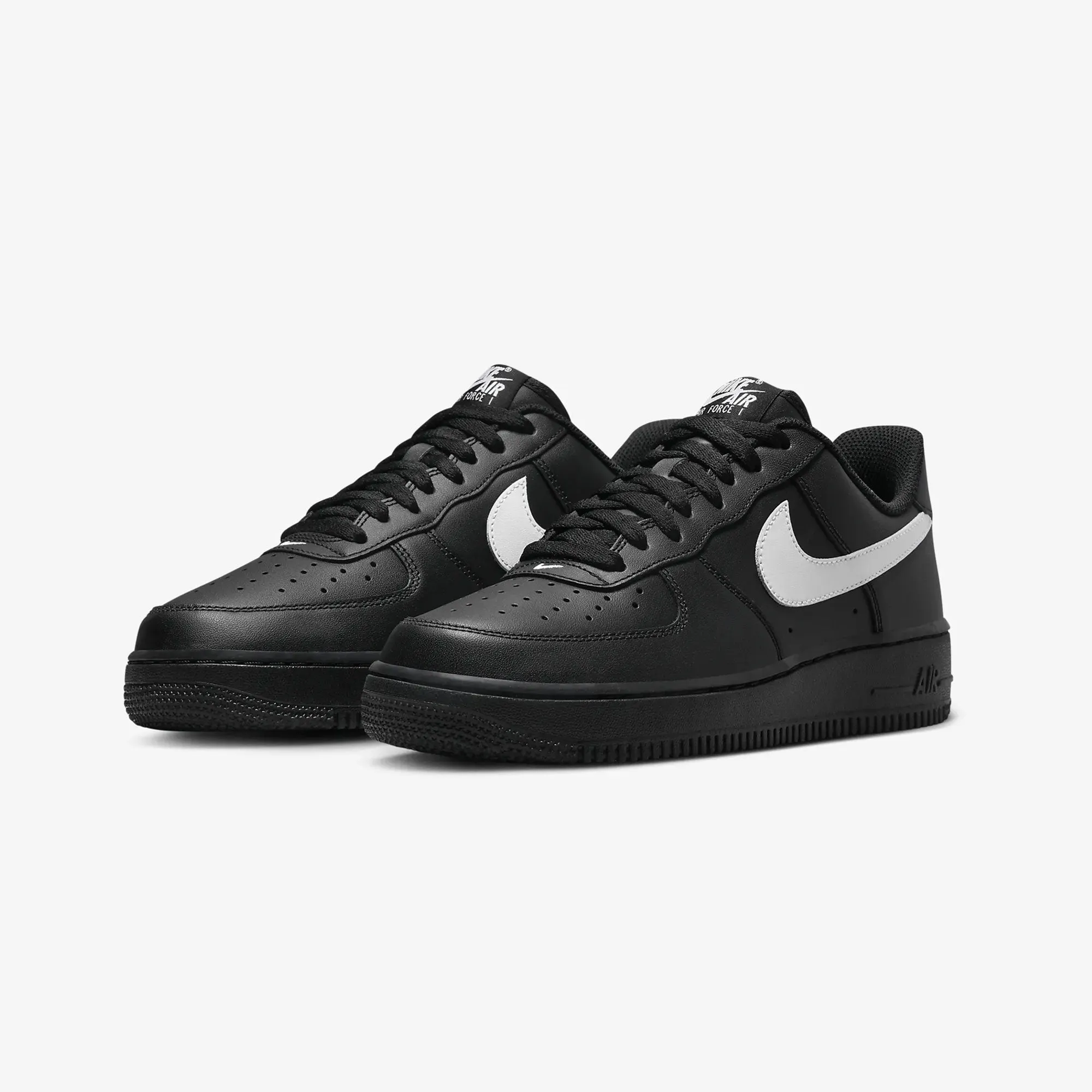 Sky Light Dry Fast NIKE | AIR FORCE 1 '07 { BLACK/WHITE-BLACK
