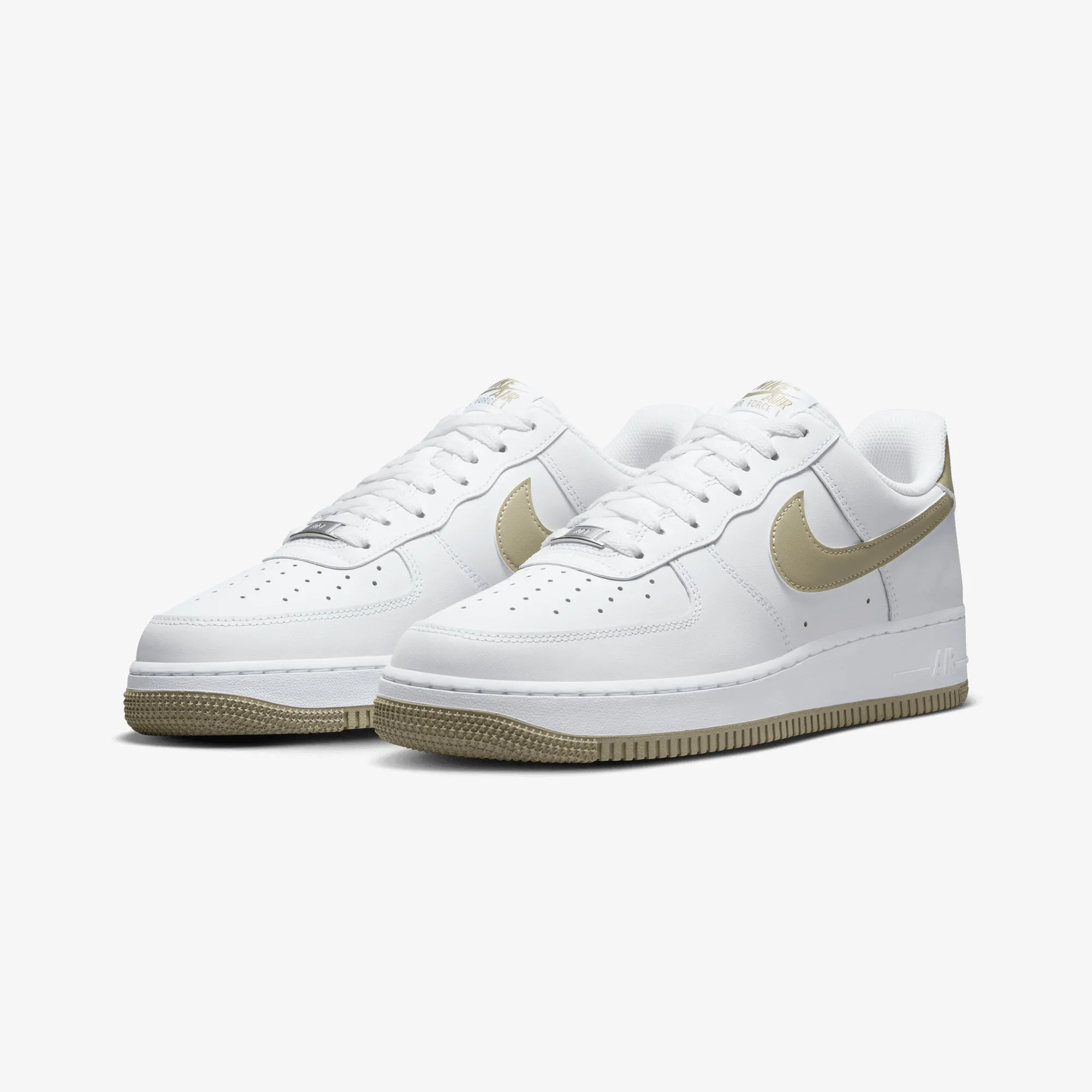 NIKE | AIR FORCE 1 '07 { WHITE/NEUTRAL OLIVE Game Edge Weekend Casual