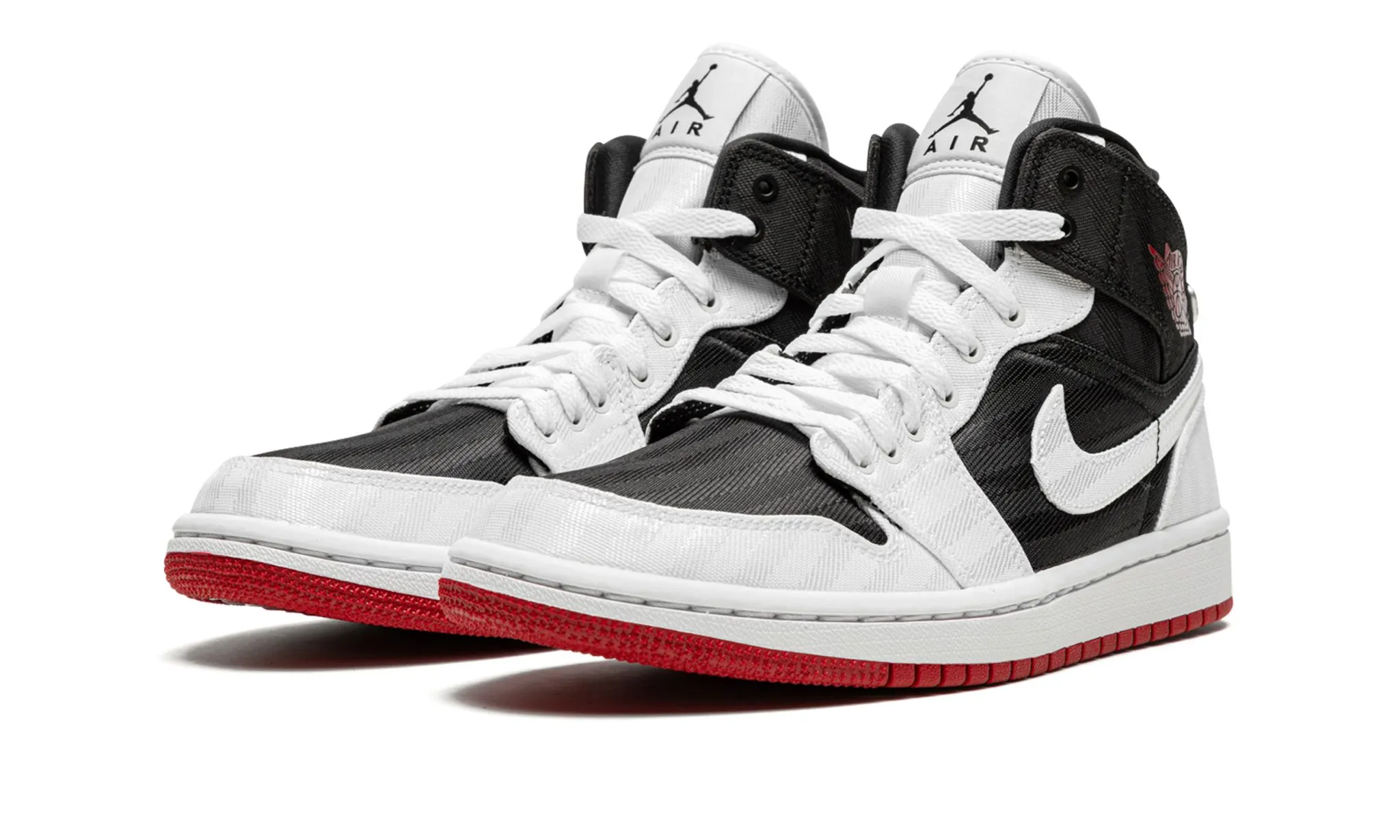 Wmns Air Jordan 1 Mid SE Utility White Black Gym Red Total Support Adventure Gear
