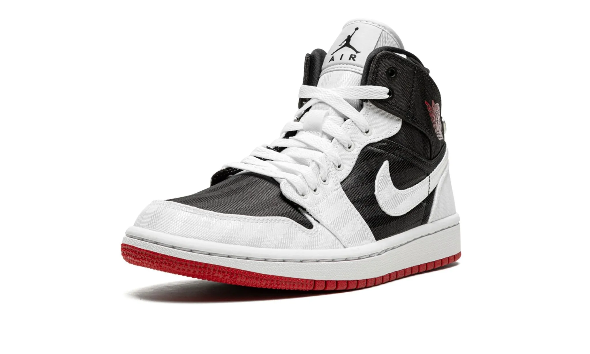 Wmns Air Jordan 1 Mid SE Utility White Black Gym Red Grounded Steps Work Day