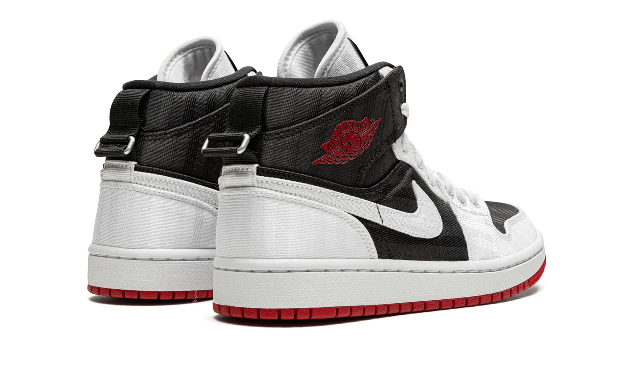 Wmns Air Jordan 1 Mid SE Utility White Black Gym Red Planet Step